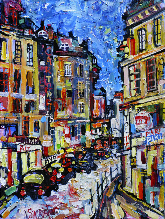 At night in Paris. Nicolai Ostapenco (N.Swiristuhi)