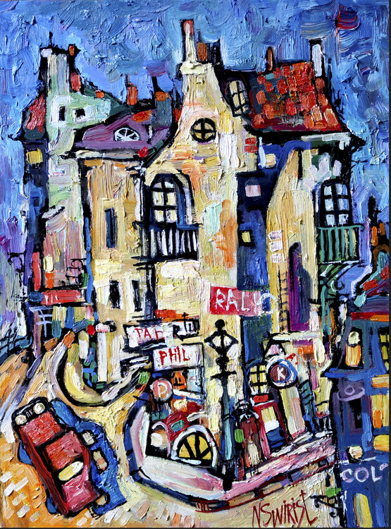 Night walks in a red Mercedes. Nicolai Ostapenco (N.Swiristuhi)