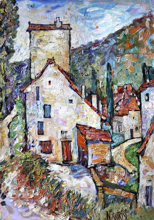 Houses in Saint-Cirq-Lapopie Nicolai Ostapenco (N.Swiristuhi)