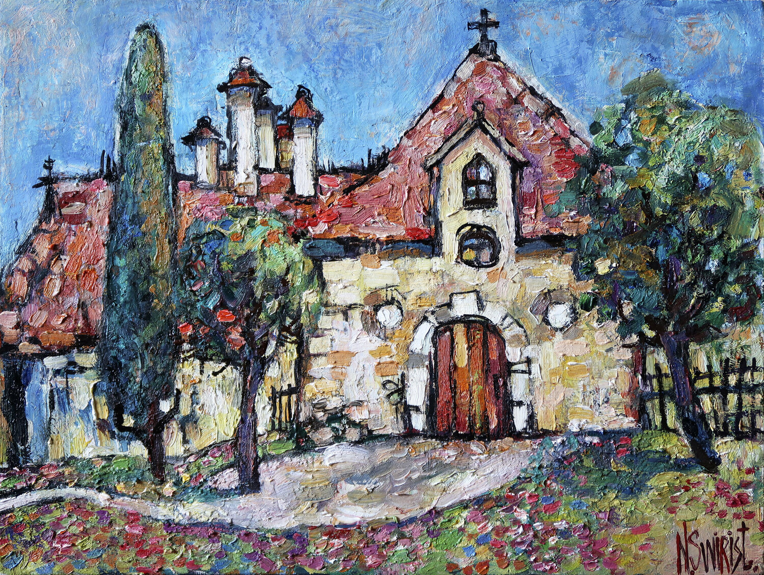 Old church and margarites. Nicolai Ostapenco (N.Swiristuhi)