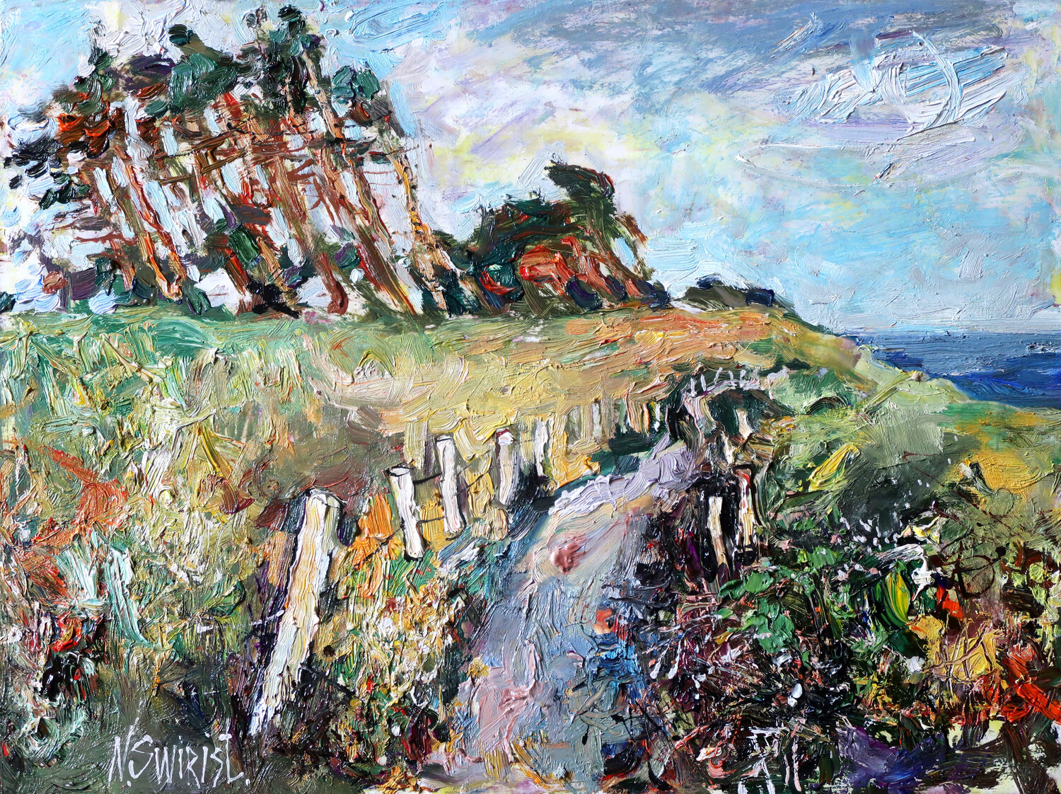 Pines of the Bay of Biscay Nicolai Ostapenco (N.Swiristuhi) Origineel schilderij te koop