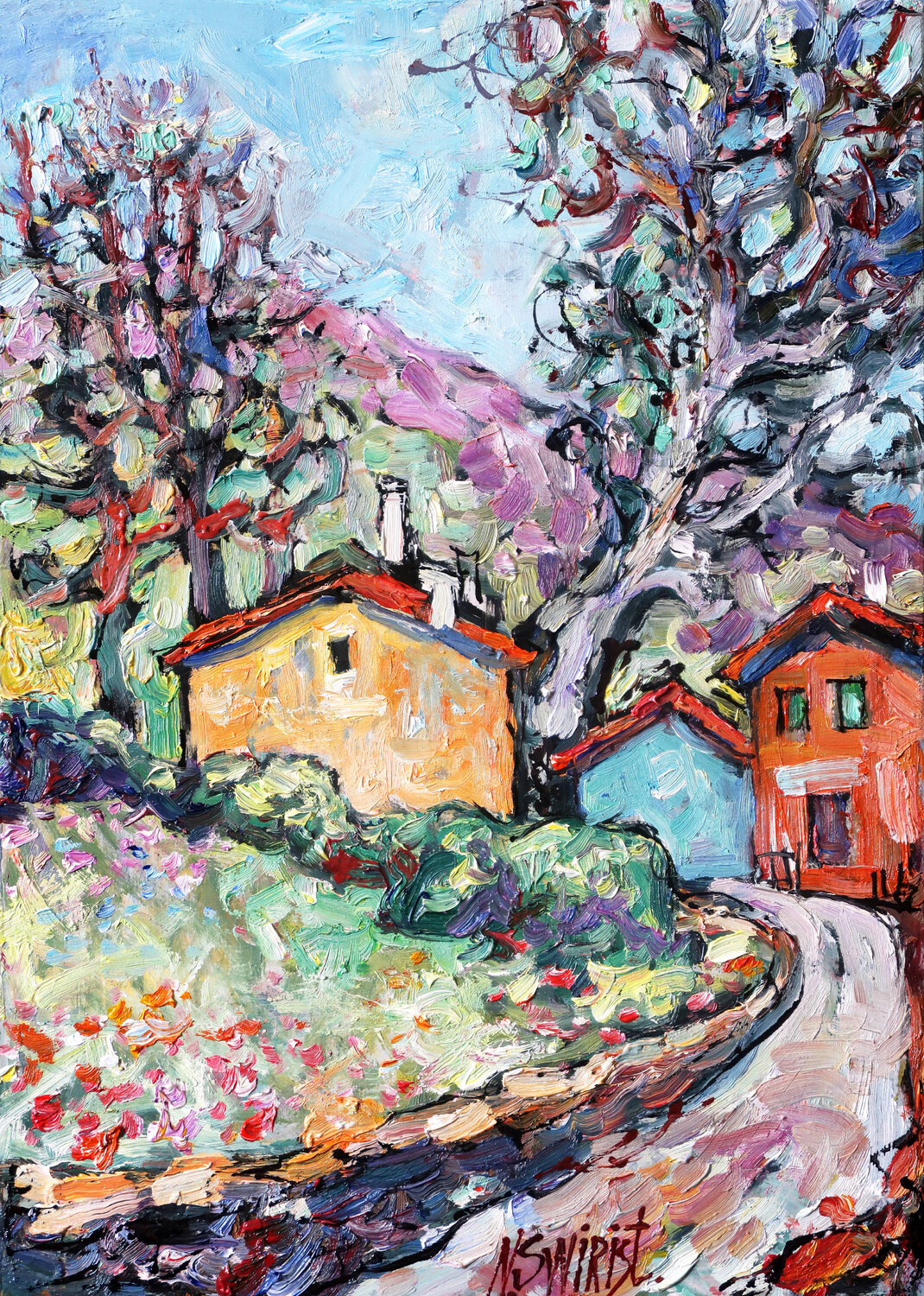 Spring in Languedoc Nicolai Ostapenco (N.Swiristuhi) Originalgemälde zu verkaufen