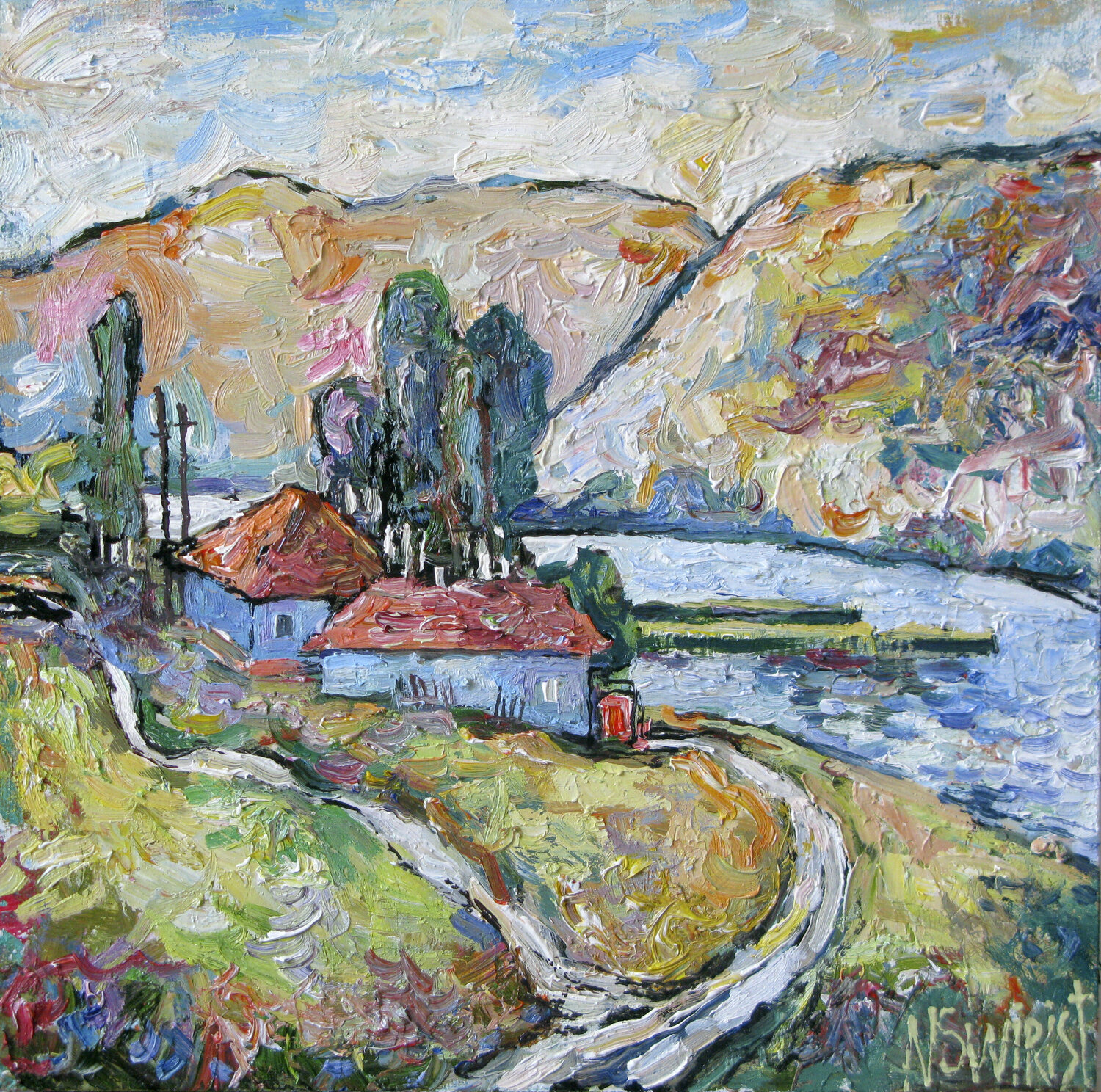 Spring trails. 3. Nicolai Ostapenco (N.Swiristuhi) Originalgemälde zu verkaufen