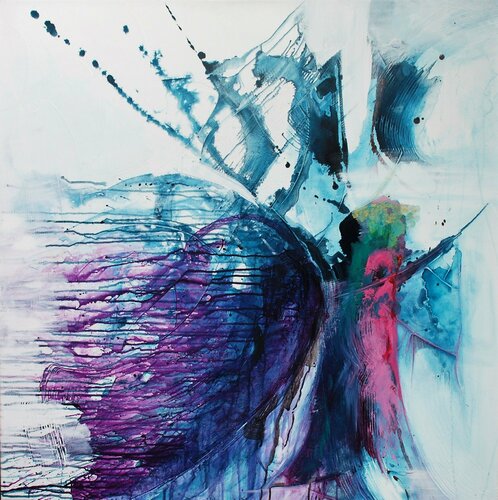Purposeful Purple #137 di Carine Van Hee, Pittura in vendita su Singulart