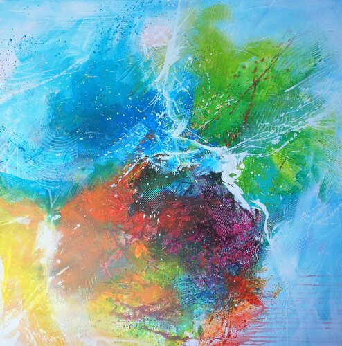 Women with Wings - A playful adventure by Carine Van Hee, 회화 for Sale on Singulart