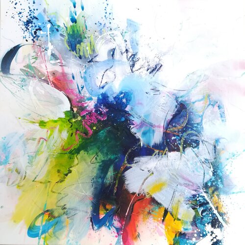 Feathers of Freedom van Carine Van Hee, Schilderij te koop op Singulart