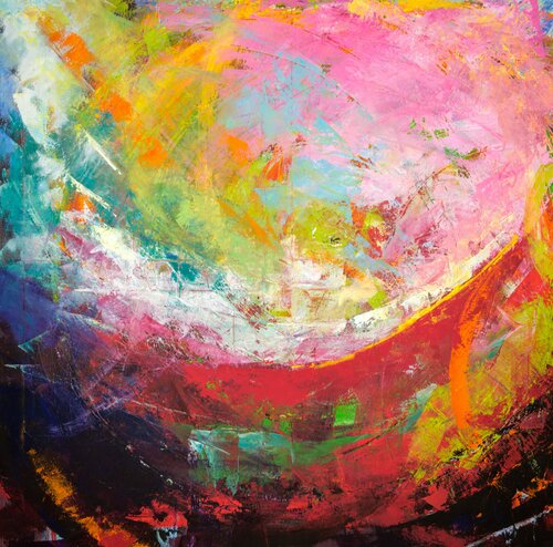 May I find you smiling by Carine Van Hee, 회화 for Sale on Singulart
