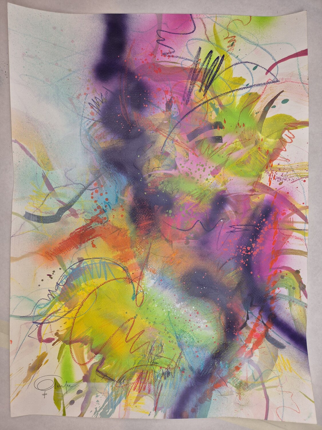 THE BIG WAY OF PURPLE Carine Van Hee Werk auf Papier zu verkaufen
