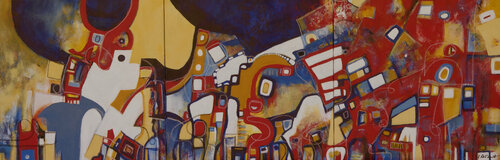 Summer in the City van Laurie DeVault, Schilderij te koop op Singulart