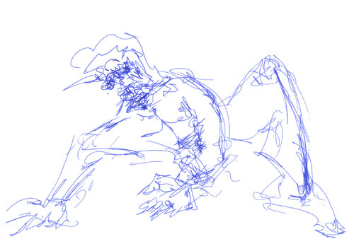 Mann van Andreas Gleich, Tekening te koop op Singulart