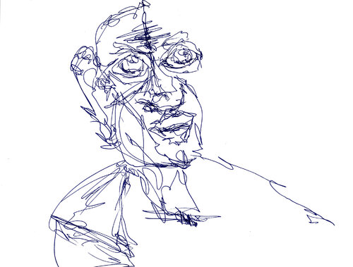 Portrait van Andreas Gleich, Tekening te koop op Singulart