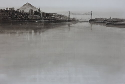 PUENTE DE BIZCAIA van Rafael Carrascal García, Schilderij te koop op Singulart