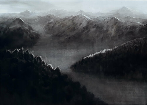 PAISAJE IMPOSIBLE XVII by Rafael Carrascal García, Painting for Sale on Singulart