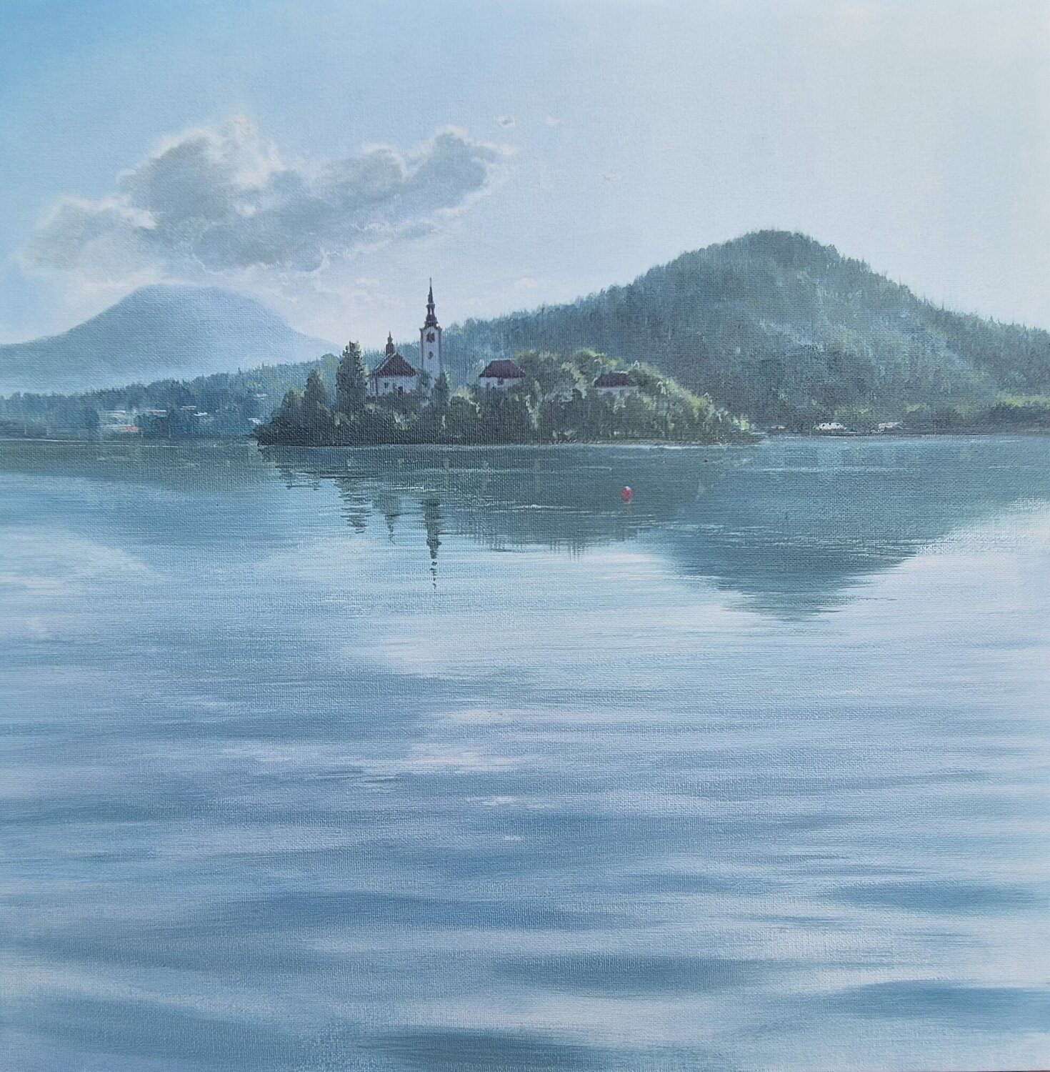 BLADE LAKE Rafael Carrascal García Original painting for sale