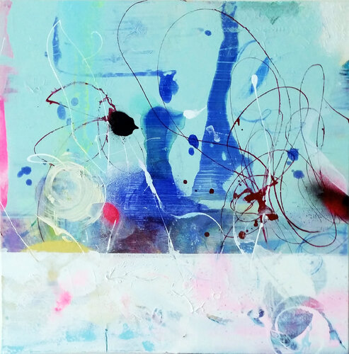 Into the blue again IV von Birgit Fechner, Malerei kaufen auf Singulart