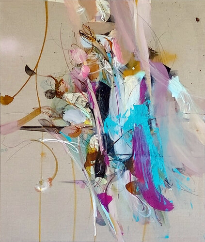 Purple Rain by Birgit Fechner, Painting for Sale on Singulart