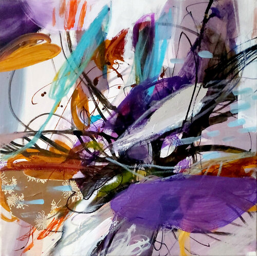 A non-linear story van Birgit Fechner, Schilderij te koop op Singulart