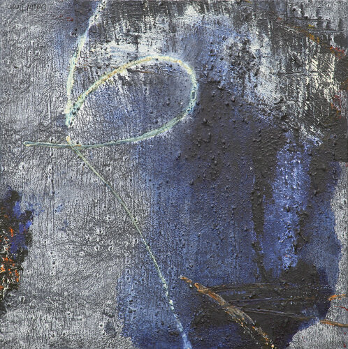 Prussian Blue and Line III by David Drain, Painting for Sale on Singulart