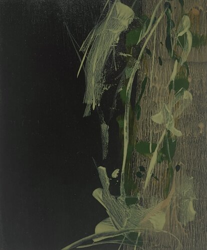 Black Green III par David Drain, Peinture en vente sur Singulart