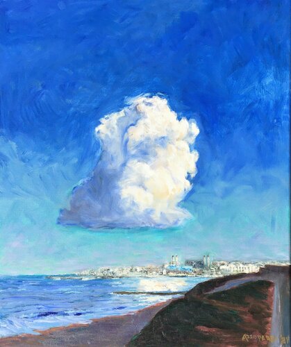 Redondo Beach, early morning. par Francis Azzopardi, Peinture en vente sur Singulart
