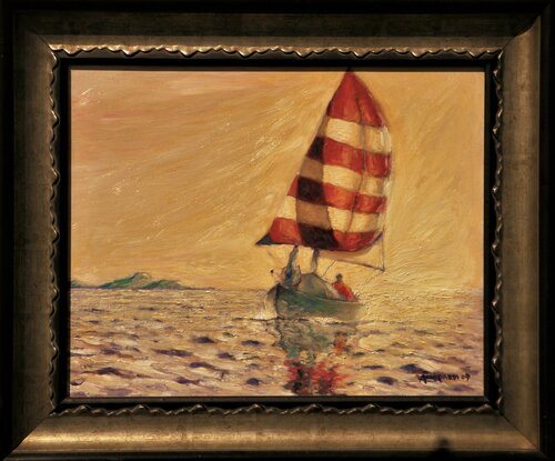 Heading Home at sunset par Francis Azzopardi, Peinture en vente sur Singulart