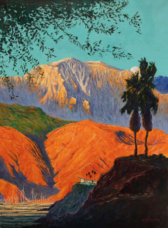 PALM SPRINGS, MOONSET. Francis Azzopardi