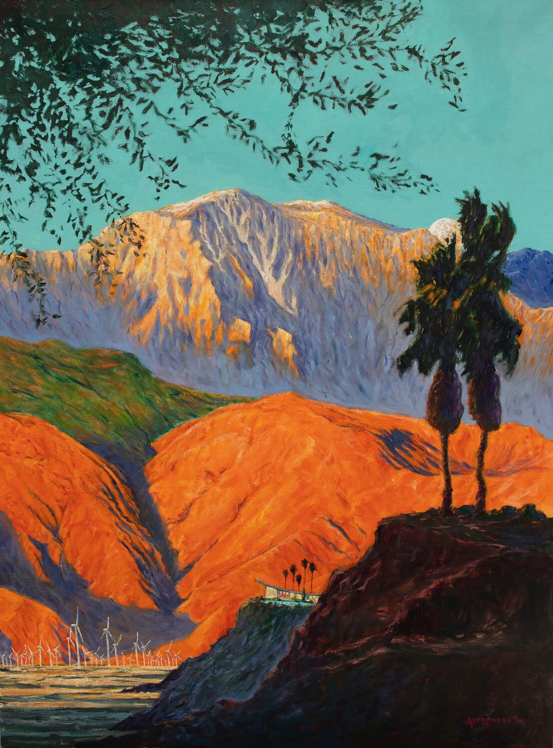 PALM SPRINGS, MOONSET. Francis Azzopardi