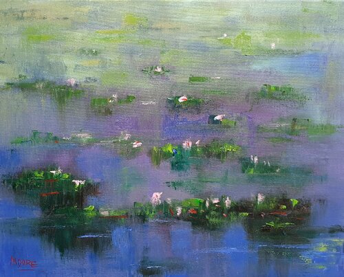 Monet - After The Gates Close at Giverny by Rod Moore, Painting for Sale on Singulart