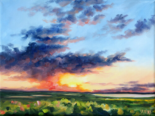 Breaking Through the Clouds van Katrina Case, Schilderij te koop op Singulart