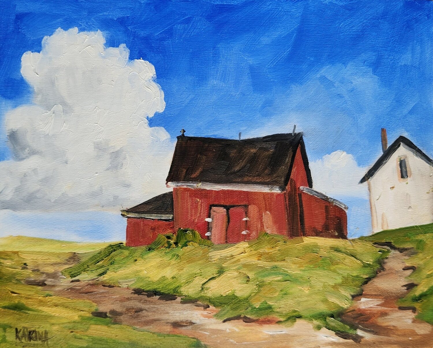 Returning Home Katrina Case Original painting for sale