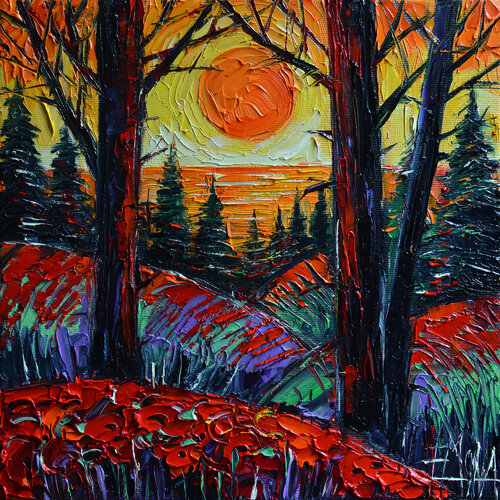 POPPIES EUPHORIA di Mona Edulesco, Pittura in vendita su Singulart