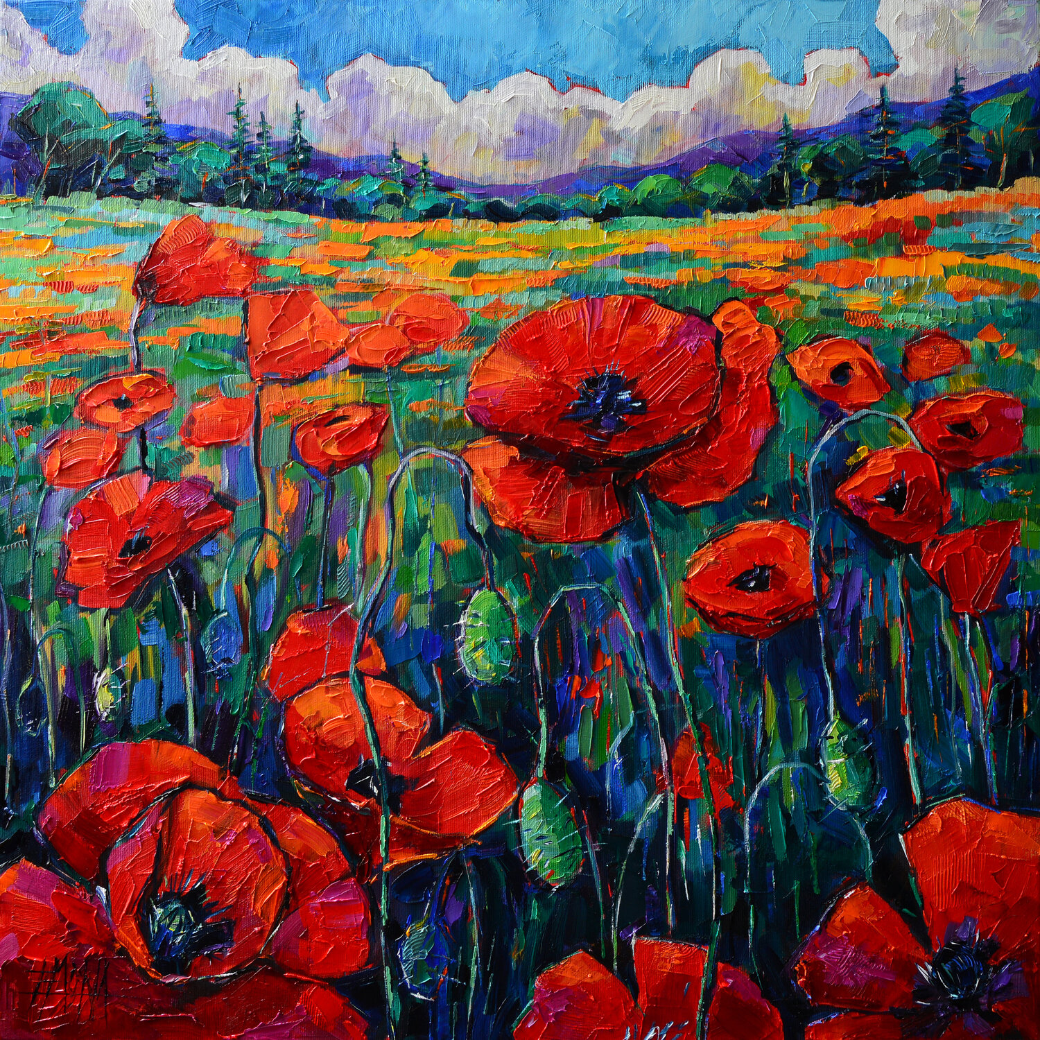FIELD OF POPPIES Mona Edulesco