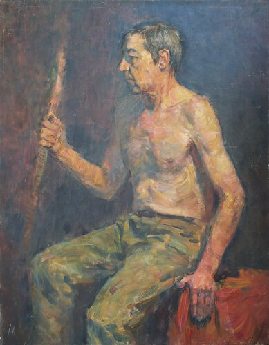Portrait of an old man di Artem Brazhnik, Pittura in vendita su Singulart