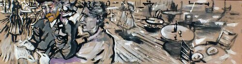 Golden Gate Cafe di Artem Brazhnik, Pittura in vendita su Singulart