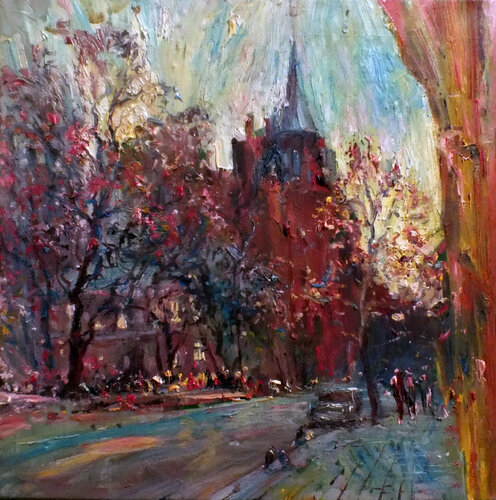 Evening in Kiev di Artem Brazhnik, Pittura in vendita su Singulart