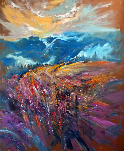 Mountains di Artem Brazhnik, Pittura in vendita su Singulart