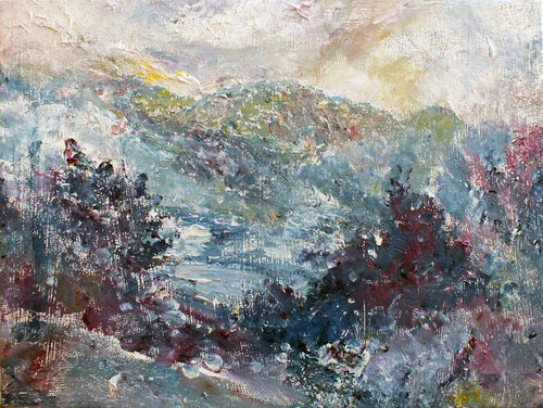 Mountains by Artem Brazhnik, Painting for Sale on Singulart