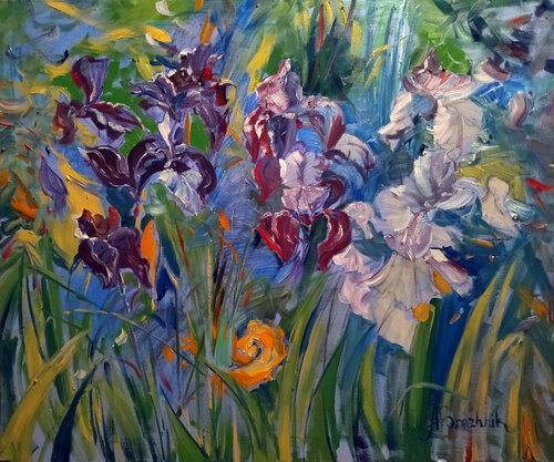 Irises di Artem Brazhnik, Pittura in vendita su Singulart
