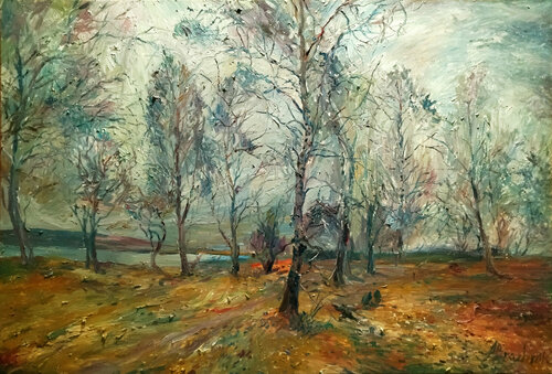 Birch Grove par Artem Brazhnik, Peinture en vente sur Singulart
