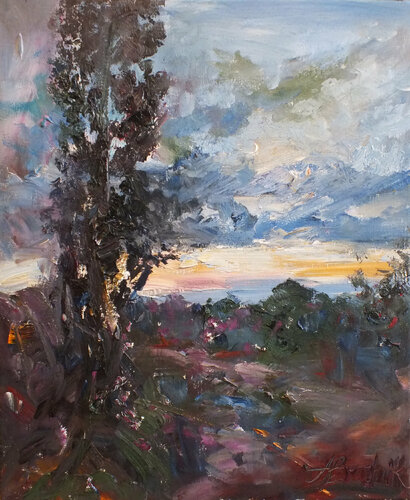 In the Evening par Artem Brazhnik, Peinture en vente sur Singulart
