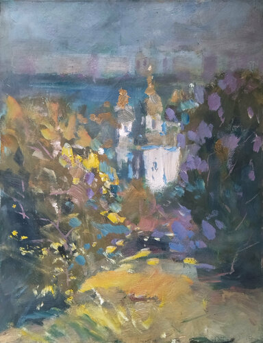 Evening in Kiev de Artem Brazhnik, Pintura a la venta en Singulart