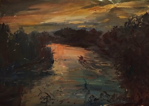Evening by Artem Brazhnik, Painting for Sale on Singulart