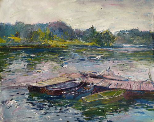 Riverside par Artem Brazhnik, Peinture en vente sur Singulart