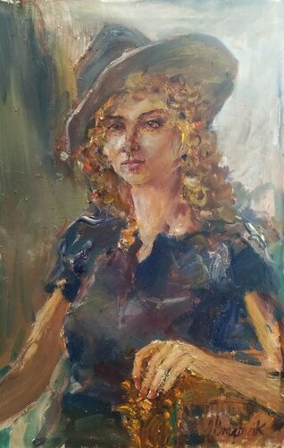 Portrait of an Unknown Woman di Artem Brazhnik, Pittura in vendita su Singulart