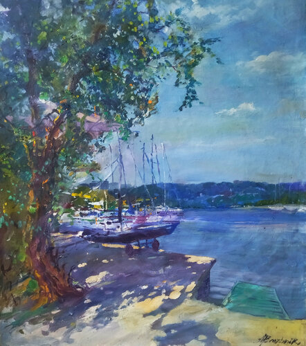 Yacht club de Artem Brazhnik, Pintura a la venta en Singulart