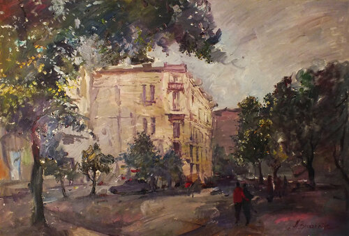 Street in Kiev von Artem Brazhnik, Malerei kaufen auf Singulart