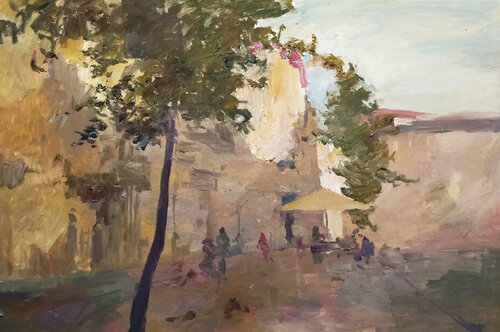 Street in Kiev di Artem Brazhnik, Pittura in vendita su Singulart