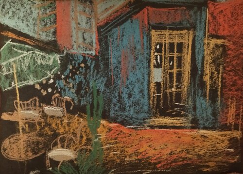 Cafe van Artem Brazhnik, Tekening te koop op Singulart