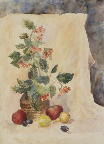 Autumn Still Life par Artem Brazhnik, Œuvre sur papier en vente sur Singulart