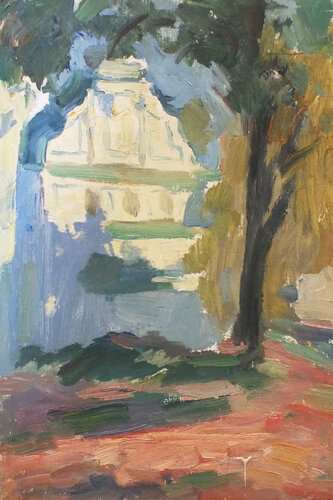 Autumn cityscape di Artem Brazhnik, Pittura in vendita su Singulart